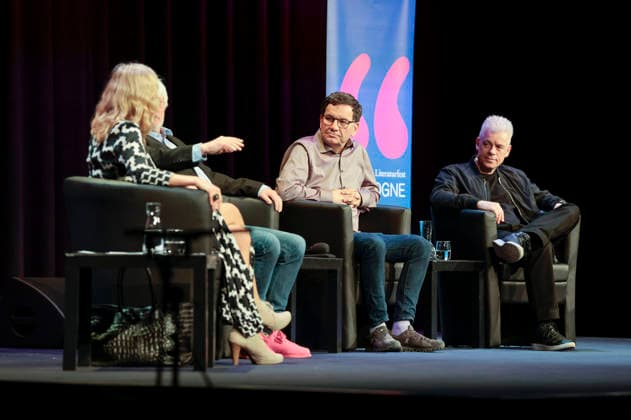 Susanne Pätzold, Jürgen Becker, Moritz Netenjakob and Michael Mittermeier at the lit Cologne 2026 event lit Comedy at the Theater am Tanzbrunnen Cologne, 09 03 2026 Foto:xR.xSchmiegeltx xFuturexImagex comedy_6308