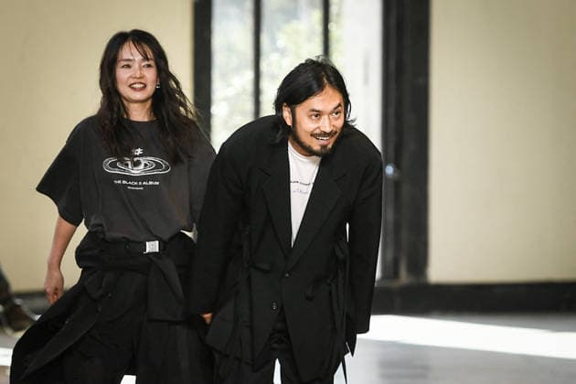 PFW - Ujoh Runway in Paris FA Ujoh fashion designer Mitsuru Nishizaki cheers the audience after the runway for the Ujoh collection as part of Paris Fashion Week in Paris, on March 10, 2026. Photo by Firas Abdullah ABACAPRESS.COM Paris Ile-de-France France  Copyright: xAbdullahxFiras ABACAx