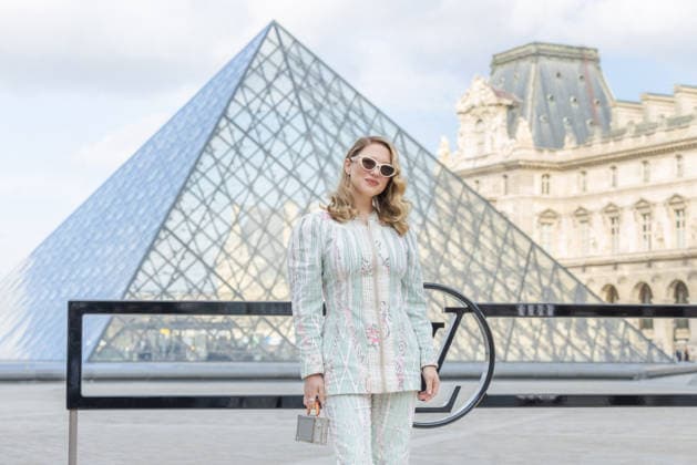 PFW - Louis Vuitton Photocall Lea Seydoux pictured on photocall of Louis Vuitton Womenswear Fall Winter 2026-2027 show as part of Paris Fashion Week at Louvre Museum, in Paris, France on March 10, 2026. Photo by Alexis Jumeau ABACAPRESS.COM PAris France  Copyright: xJumeauxAlexis ABACAx