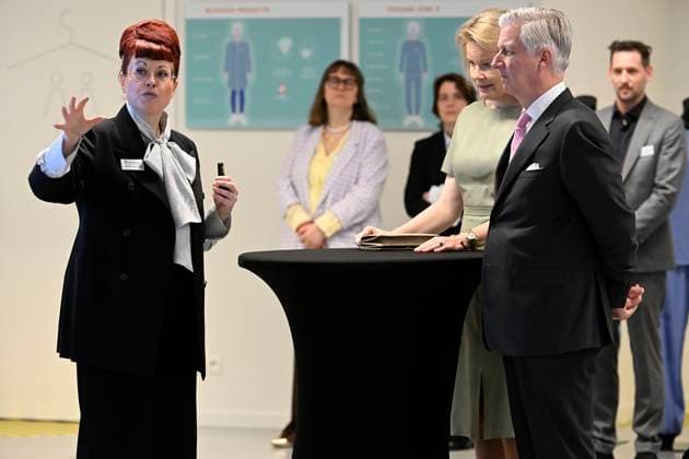The King and Queen Visit The Province Of Antwerpen NIEL, BELGIUM - MARCH 10 : King Philippe and Queen Mathilde are visiting the province of Antwerp. Their visit starts at the Science Park of the University of Antwerp in Niel. This unique location offers innovative companies focusing on research in the health and environment sectors the opportunity to collaborate fully in a dynamic and inspiring ecosystem. The science park, an initiative of the Provincial Development Agency (POM) Antwerp, supports companies from start-ups to multinationals with optimal growth opportunities and possibilities for new partnerships. During their visit, the King and Queen will meet with various companies based on the site. They will be introduced to the educa  Copyright: xBertxVanxDenxBrouckex