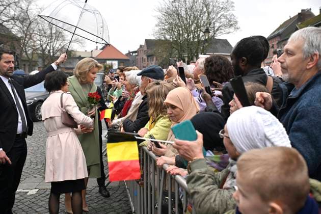 The King and Queen Visit The Province Of Antwerpen BORNEM, BELGIUM - MARCH 10 : King Philippe and Queen Mathilde are visiting the province of Antwerp. The visit of the Royal Couple concludes with a meeting with the public at Kardinaal Mercierplein in Bornem...on March 10, 2026 in Bornem, Belgium, 10 03 2026 Bornem Belgium  Copyright: xBertxVanxDenxBrouckex
