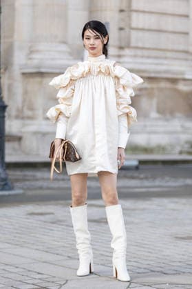 PFW Louis Vuitton Arrivals NB Hoyeon arrived at the Louis Vuitton Womenswear Fall Winter 2026-2027 show as part of Paris Fashion Week on March 10, 2026 in Paris, France. Photo by Nasser Berzane ABACAPRESS.COM Paris France  Copyright: xBerzanexNasser ABACAx