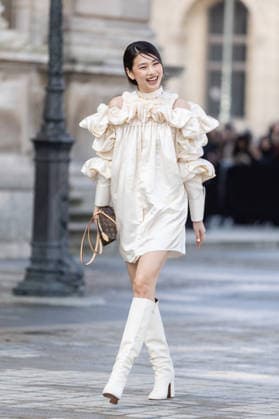 PFW Louis Vuitton Arrivals NB Hoyeon arrived at the Louis Vuitton Womenswear Fall Winter 2026-2027 show as part of Paris Fashion Week on March 10, 2026 in Paris, France. Photo by Nasser Berzane ABACAPRESS.COM Paris France  Copyright: xBerzanexNasser ABACAx