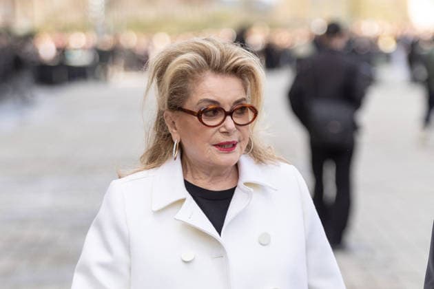 PFW Louis Vuitton Arrivals NB Catherine Deneuve arrived at the Louis Vuitton Womenswear Fall Winter 2026-2027 show as part of Paris Fashion Week on March 10, 2026 in Paris, France. Photo by Nasser Berzane ABACAPRESS.COM Paris France  Copyright: xBerzanexNasser ABACAx