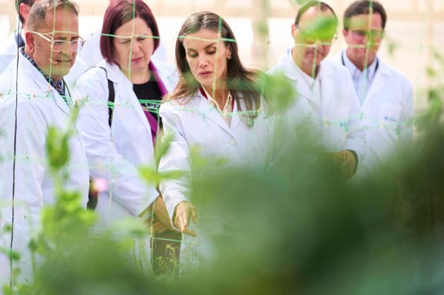10-03-2026 Queen Letizia during the visit to the greenhouses for the 50th anniversary of the Cajamar Las Palmerillas Experimental Station in El Ejido, Almeria. No Spain Â  Copyright: xPPEx