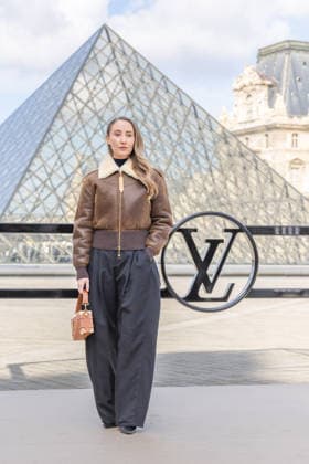 PFW - Louis Vuitton Photocall Erin Doherty pictured on photocall of Louis Vuitton Womenswear Fall Winter 2026-2027 show as part of Paris Fashion Week at Louvre Museum, in Paris, France on March 10, 2026. Photo by Alexis Jumeau ABACAPRESS.COM Paris France  Copyright: xJumeauxAlexis ABACAx