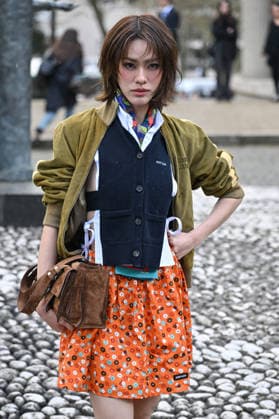 PFW Miu Miu Outside Arrivals Emi Thasorn Klinnium arriving at the Miu Miu show during Fashion Week in Paris, France on March 10, 2026. Photo by Julien Reynaud APS-Medias ABACAPRESS.COM Paris France  Copyright: xReynaudxJulien APS-Medias ABACAx