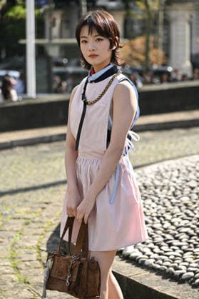 PFW Miu Miu Outside Arrivals Li Gengxi arriving at the Miu Miu show during Fashion Week in Paris, France on March 10, 2026. Photo by Julien Reynaud APS-Medias ABACAPRESS.COM Paris France  Copyright: xReynaudxJulien APS-Medias ABACAx