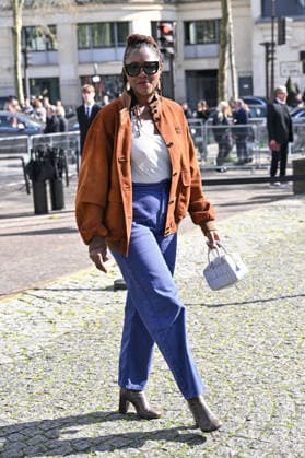 PFW Miu Miu Outside Arrivals Rokhaya Diallo arriving at the Miu Miu show during Fashion Week in Paris, France on March 10, 2026. Photo by Julien Reynaud APS-Medias ABACAPRESS.COM Paris France  Copyright: xReynaudxJulien APS-Medias ABACAx