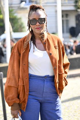 PFW Miu Miu Outside Arrivals Rokhaya Diallo arriving at the Miu Miu show during Fashion Week in Paris, France on March 10, 2026. Photo by Julien Reynaud APS-Medias ABACAPRESS.COM Paris France  Copyright: xReynaudxJulien APS-Medias ABACAx
