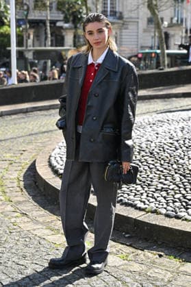 PFW Miu Miu Outside Arrivals Guest arriving at the Miu Miu show during Fashion Week in Paris, France on March 10, 2026. Photo by Julien Reynaud APS-Medias ABACAPRESS.COM Paris France  Copyright: xReynaudxJulien APS-Medias ABACAx