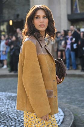 PFW Miu Miu Outside Arrivals Nara Smith arriving at the Miu Miu show during Fashion Week in Paris, France on March 10, 2026. Photo by Julien Reynaud APS-Medias ABACAPRESS.COM Paris France  Copyright: xReynaudxJulien APS-Medias ABACAx