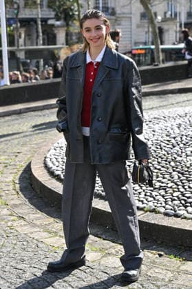PFW Miu Miu Outside Arrivals Guest arriving at the Miu Miu show during Fashion Week in Paris, France on March 10, 2026. Photo by Julien Reynaud APS-Medias ABACAPRESS.COM Paris France  Copyright: xReynaudxJulien APS-Medias ABACAx
