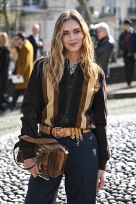 PFW Miu Miu Outside Arrivals Chiara Ferragni arriving at the Miu Miu show during Fashion Week in Paris, France on March 10, 2026. Photo by Julien Reynaud APS-Medias ABACAPRESS.COM Paris France  Copyright: xReynaudxJulien APS-Medias ABACAx