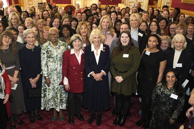 Women of the World reception at James s Palace Queen Camilla (centre front), President of Women of the World (WOW), stands with Jude Kelly (front centre-left), founder of Women of the World (WOW) and other guests during a reception at St James s Palace, London, to mark International Women s Day and the fifteenth year of WOW. Women of the World is a global alliance of partners, working together to drive an equal and inclusive future for women, girls and non-binary people. Picture date: Tuesday March 10, 2026., Credit:Aaron Chown Avalon UK, London Copyright: xAaronxChownx xAvalonx 1081735100