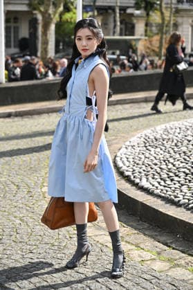 PFW Miu Miu Outside Arrivals Liu Haocun arriving at the Miu Miu show during Fashion Week in Paris, France on March 10, 2026. Photo by Julien Reynaud APS-Medias ABACAPRESS.COM Paris France  Copyright: xReynaudxJulien APS-Medias ABACAx