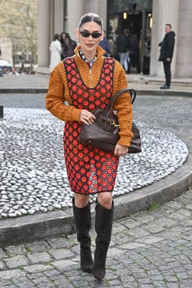 PFW Miu Miu Outside Arrivals Pia Wurtzbach arriving at the Miu Miu show during Fashion Week in Paris, France on March 10, 2026. Photo by Julien Reynaud APS-Medias ABACAPRESS.COM Paris France  Copyright: xReynaudxJulien APS-Medias ABACAx