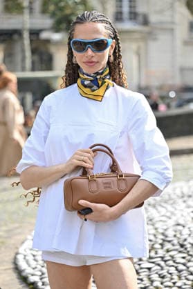 PFW Miu Miu Outside Arrivals Jordan Rand arriving at the Miu Miu show during Fashion Week in Paris, France on March 10, 2026. Photo by Julien Reynaud APS-Medias ABACAPRESS.COM Paris France  Copyright: xReynaudxJulien APS-Medias ABACAx