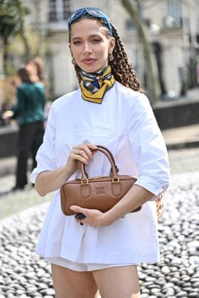 PFW Miu Miu Outside Arrivals Jordan Rand arriving at the Miu Miu show during Fashion Week in Paris, France on March 10, 2026. Photo by Julien Reynaud APS-Medias ABACAPRESS.COM Paris France  Copyright: xReynaudxJulien APS-Medias ABACAx