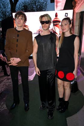 PFW Pierre Cardin Front Row Dorian Lux Lauduique and Cesar Laurent de Rummel from Ofenbach, Diane Lux attending the Pierre Cardin show during Fashion Week in Paris, France on March 10, 2026. Photo by Julien Reynaud APS-Medias ABACAPRESS.COM Paris France  Copyright: xReynaudxJulien APS-Medias ABACAx