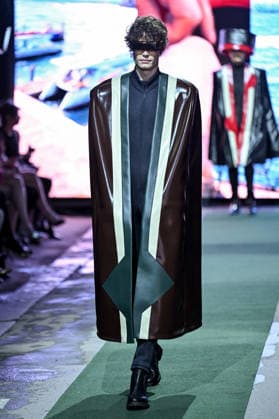 PFW Pierre Cardin Runway A model walks the runway at the Pierre Cardin show during Fashion Week in Paris, France on March 10, 2026. Photo by Julien Reynaud APS-Medias ABACAPRESS.COM Paris France  Copyright: xReynaudxJulien APS-Medias ABACAx