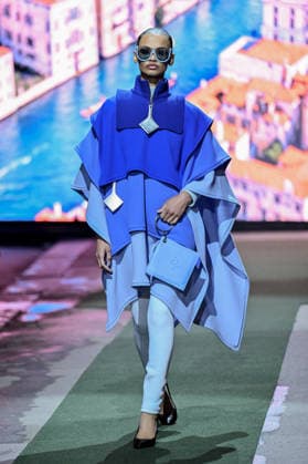 PFW Pierre Cardin Runway A model walks the runway at the Pierre Cardin show during Fashion Week in Paris, France on March 10, 2026. Photo by Julien Reynaud APS-Medias ABACAPRESS.COM Paris France  Copyright: xReynaudxJulien APS-Medias ABACAx