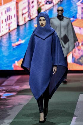 PFW Pierre Cardin Runway A model walks the runway at the Pierre Cardin show during Fashion Week in Paris, France on March 10, 2026. Photo by Julien Reynaud APS-Medias ABACAPRESS.COM Paris France  Copyright: xReynaudxJulien APS-Medias ABACAx