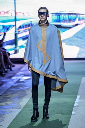 PFW Pierre Cardin Runway A model walks the runway at the Pierre Cardin show during Fashion Week in Paris, France on March 10, 2026. Photo by Julien Reynaud APS-Medias ABACAPRESS.COM Paris France  Copyright: xReynaudxJulien APS-Medias ABACAx