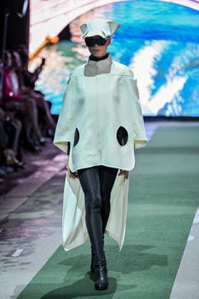 PFW Pierre Cardin Runway A model walks the runway at the Pierre Cardin show during Fashion Week in Paris, France on March 10, 2026. Photo by Julien Reynaud APS-Medias ABACAPRESS.COM Paris France  Copyright: xReynaudxJulien APS-Medias ABACAx