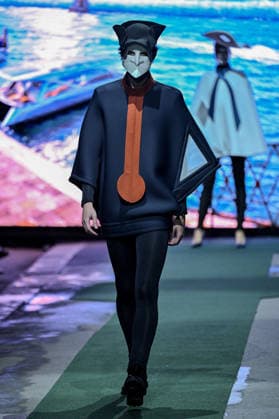 PFW Pierre Cardin Runway A model walks the runway at the Pierre Cardin show during Fashion Week in Paris, France on March 10, 2026. Photo by Julien Reynaud APS-Medias ABACAPRESS.COM Paris France  Copyright: xReynaudxJulien APS-Medias ABACAx