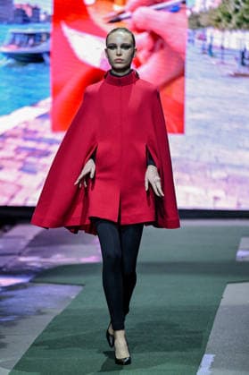 PFW Pierre Cardin Runway A model walks the runway at the Pierre Cardin show during Fashion Week in Paris, France on March 10, 2026. Photo by Julien Reynaud APS-Medias ABACAPRESS.COM Paris France  Copyright: xReynaudxJulien APS-Medias ABACAx