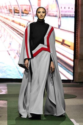 (260311) -- PARIS, March 11, 2026 -- A model presents a creation from the Ready-to-Wear Fall Winter 2026-2027 collections by Pierre Cardin during the Paris Fashion Week in Paris, France, on March 10, 2026. ( Handout via Xinhua) FRANCE-PARIS-FASHION WEEK-PIERRE CARDIN MeetEurope 
