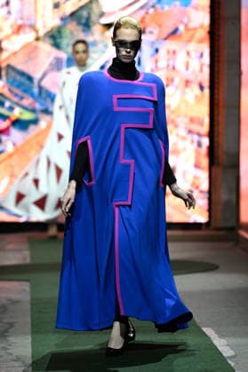 (260311) -- PARIS, March 11, 2026 -- A model presents a creation from the Ready-to-Wear Fall Winter 2026-2027 collections by Pierre Cardin during the Paris Fashion Week in Paris, France, on March 10, 2026. ( Handout via Xinhua) FRANCE-PARIS-FASHION WEEK-PIERRE CARDIN MeetEurope 