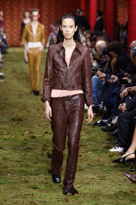 (260311) -- PARIS, March 11, 2026 -- A model presents a creation from the Ready-to-Wear Fall Winter 2026-2027 collections by Miu Miu during the Paris Fashion Week, in Paris, France, on March 10, 2026. ( Handout via Xinhua) FRANCE-PARIS-FASHION WEEK-MIU MIU MeetEurope 