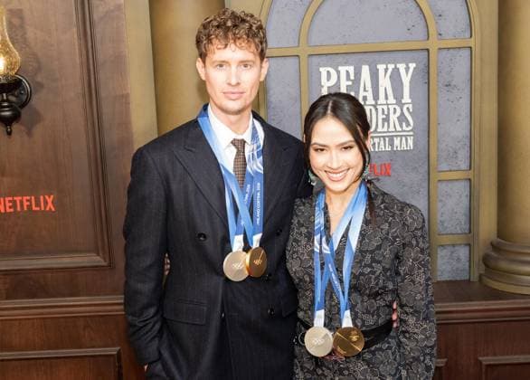 March 10, 2026, Bronx, New York, USA: Evan Bates and Madison Chock attend US premiere of Netflix s Peaky Blinders: The Immortal Man at DGA theater in New York, NY on March 10, 2026. Bronx USA - ZUMAr339 20260310_znp_r339_033 Copyright: xLevxRadinx
