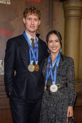 March 10, 2026, New York, United States: (L-R) Evan Bates and Madison Chock attend Netflix s Peaky Blinders: The Immortal Man New York Premiere at DGA Theater. New York United States - ZUMAs197 20260310_aaa_s197_448 Copyright: xRonxAdarx