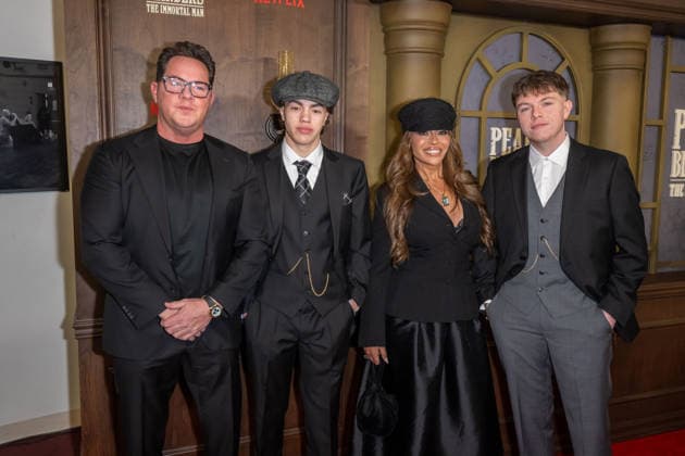 March 10, 2026, New York, United States: (L-R) Paulie Connell, Kameron Connell, Dolores Catania and Louie Spagnola attend Netflix s Peaky Blinders: The Immortal Man New York Premiere at DGA Theater. New York United States - ZUMAs197 20260310_aaa_s197_459 Copyright: xRonxAdarx