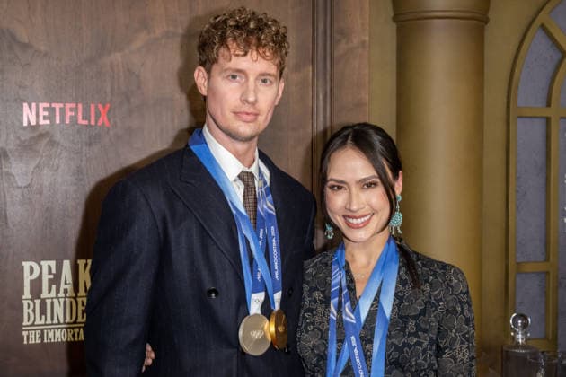 March 10, 2026, New York, United States: (L-R) Evan Bates and Madison Chock attend Netflix s Peaky Blinders: The Immortal Man New York Premiere at DGA Theater. New York United States - ZUMAs197 20260310_aaa_s197_473 Copyright: xRonxAdarx
