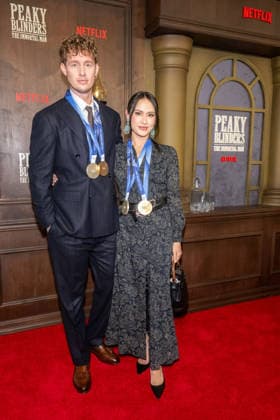 March 10, 2026, New York, United States: (L-R) Evan Bates and Madison Chock attend Netflix s Peaky Blinders: The Immortal Man New York Premiere at DGA Theater. New York United States - ZUMAs197 20260310_aaa_s197_487 Copyright: xRonxAdarx