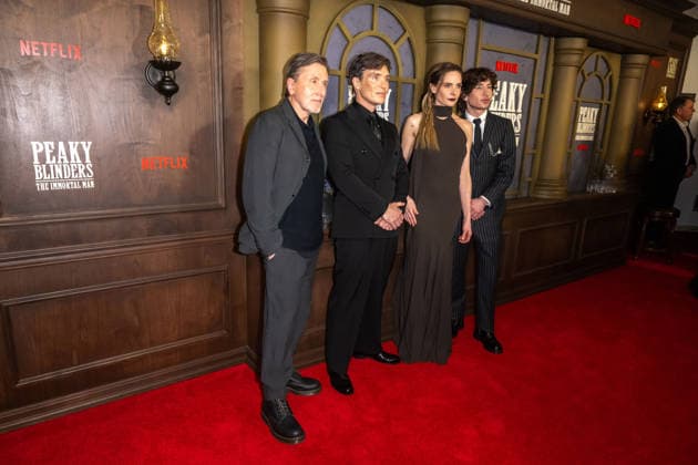 March 10, 2026, New York, United States: (L-R) Tim Roth, Cillian Murphy, Rebecca Ferguson and Barry Keoghan attend Netflix s Peaky Blinders: The Immortal Man New York Premiere at DGA Theater. New York United States - ZUMAs197 20260310_aaa_s197_543 Copyright: xRonxAdarx