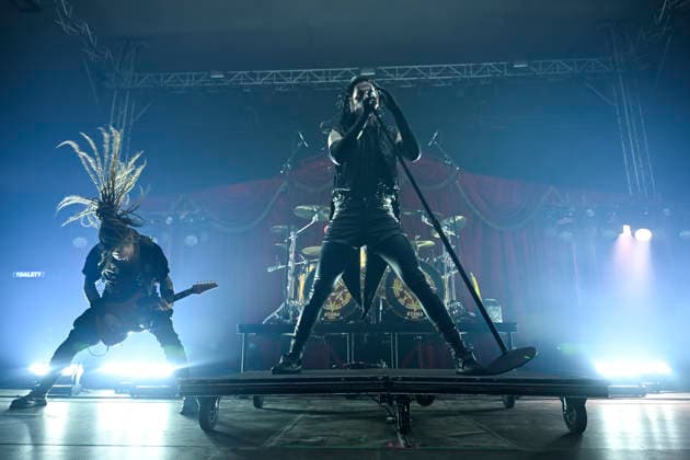 Concert of the Swedish metal band Avatar was held in Zlin, Czech Republic, on March 10, 2026. On the photo perform, from left, guitarist Jonas Kungen Jarlsby and singer Johannes Eckerstrom. (CTKxPhoto DaliborxGluck) CTKPhotoP2026031009819  CTKPhotoP2026031009819