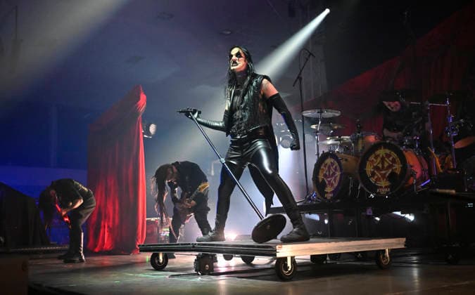 Concert of the Swedish metal band Avatar was held in Zlin, Czech Republic, on March 10, 2026. On the photo performs singer Johannes Eckerstrom. (CTKxPhoto DaliborxGluck) CTKPhotoP2026031009821  CTKPhotoP2026031009821