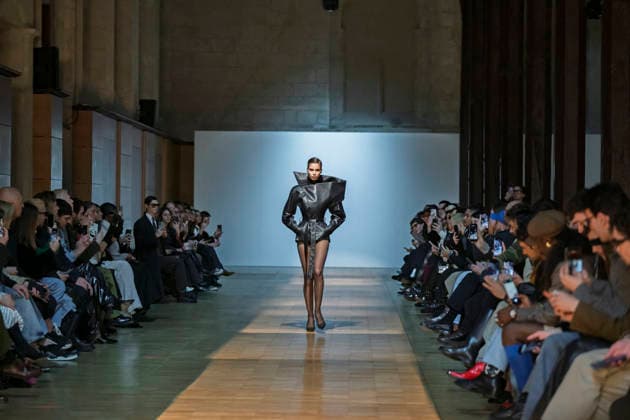 PFW - Situationist Runway A model walks the runway during the Situationist Womenswear Fall Winter 2026-2027 show as part of Paris Fashion Week on March 10, 2026 in Paris, France. Photo by Jana Call me J ABACAPRESS.COM Paris Ile de France France  Copyright: xJanaxCallxmexJ ABACAx