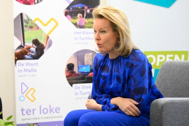 Queen Mathilde Visits Youth Care De Kering BRUSSELS, BELGIUM - MARCH 11: Queen Mathilde of Belgium pictured visiting the youth care department De Kering of non-profit Ter Loke on March 11, 2026 in Brussels, Belgium, 11 03 2026 Brussels Belgium  Copyright: xPhilipxReynaersx