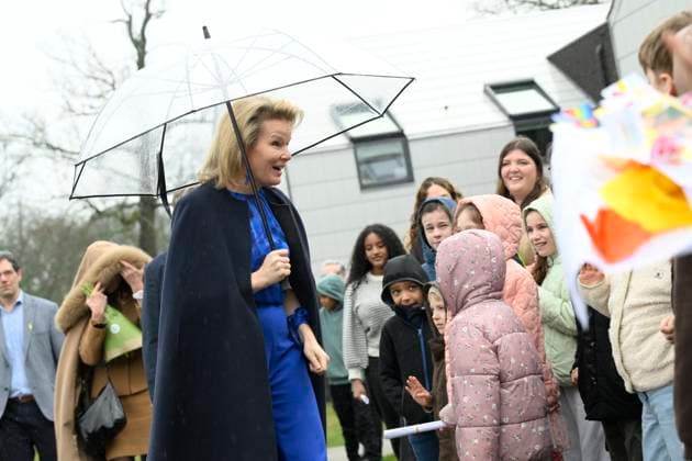 Queen Mathilde Visits Youth Care De Kering BRUSSELS, BELGIUM - MARCH 11: Queen Mathilde of Belgium pictured visiting the youth care department De Kering of non-profit Ter Loke on March 11, 2026 in Brussels, Belgium, 11 03 2026 Brussels Belgium  Copyright: xPhilipxReynaersx