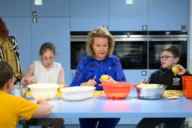 Queen Mathilde Visits Youth Care De Kering BRUSSELS, BELGIUM - MARCH 11: Queen Mathilde of Belgium pictured visiting the youth care department De Kering of non-profit Ter Loke on March 11, 2026 in Brussels, Belgium, 11 03 2026 Brussels Belgium  Copyright: xPhilipxReynaersx