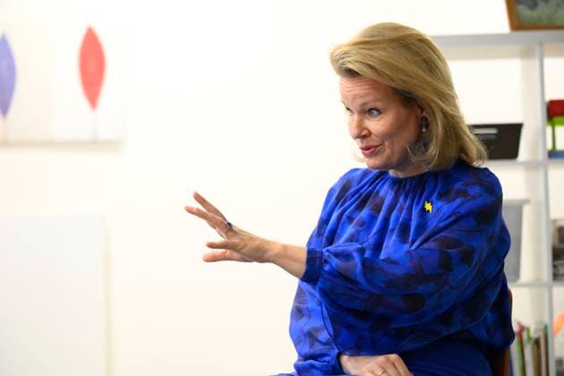 Queen Mathilde Visits Youth Care De Kering BRUSSELS, BELGIUM - MARCH 11: Queen Mathilde of Belgium pictured visiting the youth care department De Kering of non-profit Ter Loke on March 11, 2026 in Brussels, Belgium, 11 03 2026 Brussels Belgium  Copyright: xPhilipxReynaersx