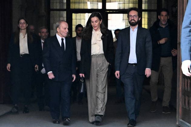 Funeral chapel for Raúl del Pozo at the Casa de la Villa I José María García, Queen Letizia and Joaquín Manso at the exit of the funeral chapel for Raúl del Pozo, at the Plaza de la Villa, on March 11, 2026, in Madrid Spain Family and friends have come to say goodbye to the journalist, writer and columnist Raúl del Pozo who died yesterday, Tuesday, March 10, at the age of 89 FAMOUSES FURY CHAPEL José Madrid Madrid Madrid Spain  Copyright: xJosÃ xOlivax 7357788
