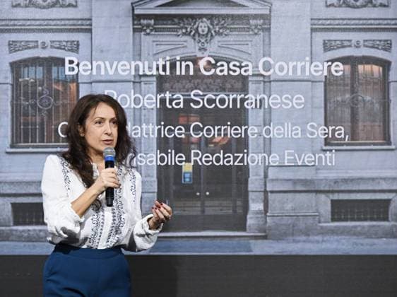 Milan, Italy Fuorisalone and Brera Design Week 2026 institutional presentation of Studiolabo s project in the Buzzati room. In the photo: Roberta Scorranese journalist RcsCorriere della Sera  Copyright: xNickxZonnax xipa-agency.netx xNickxZonnax IPA_Agency_IPA72719233