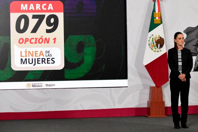 Mexico™s President Claudia Sheinbaum News Conference Mexican President Claudia Sheinbaum Pardo speaks during a news conference about the first voluntary collaboration agreement with digital platforms to combat violence against women, at the National Palace. on March 11, 2026 in Mexico City, Mexico. (Photo by Luis Barron Eyepix Group) Copyright: xLuisxBarronx xEyepixxGroupx LB_11032026_177910